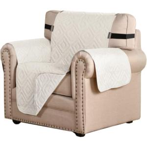 imageHVERSAILTEX Futon Cover Reversible Sofa Slipcover Furniture Protector Water Resistant 2 Inch Wide Elastic Straps Sofa Bed Pets Kids Dog Cat Fit Sitting Width Up to 70quotFuton BlackGreyIvoryBeige