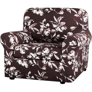 imageHVERSAILTEX Super Stretch 2 Pieces Sofa Covers for Armchair Covers Living Room Chair Slipcovers Feature Soft Thick Modern Style with Individual Cushion Cover Pet Friendly  Armchair AquaChocolate