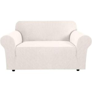 imageHVERSAILTEX Wing Chair Slipcover Chair Covers for Wingback Chairs Wingback Chair Covers Slipcovers 1 Piece Stretch Sofa Cover Furniture Protector Soft Spandex Jacquard Checked Pattern TaupeIvory