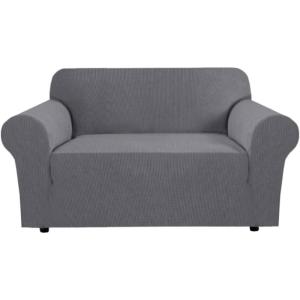 imageHVERSAILTEX Wing Chair Slipcover Chair Covers for Wingback Chairs Wingback Chair Covers Slipcovers 1 Piece Stretch Sofa Cover Furniture Protector Soft Spandex Jacquard Checked Pattern TaupeNeutral Gray