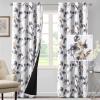 imageHVERSAILTEX 100 Blackout Curtains 84 inch Length 2 Panels Set Cattleya Floral Printed Drapes Leah Floral Thermal Curtains for Bedroom with Black Liner Sound Proof Curtains Grey and TaupeCattleya  GreyTaupe