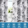 imageHVERSAILTEX 100 Blackout Curtains 84 inch Length 2 Panels Set Cattleya Floral Printed Drapes Leah Floral Thermal Curtains for Bedroom with Black Liner Sound Proof Curtains Grey and TaupePaisley  Grey