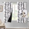 imageHVERSAILTEX 100 Blackout Curtains 84 inch Length 2 Panels Set Cattleya Floral Printed Drapes Leah Floral Thermal Curtains for Bedroom with Black Liner Sound Proof Curtains Grey and TaupeCattleya  GreyTaupe