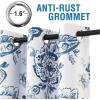 imageHVERSAILTEX 100 Blackout Curtains 84 inch Length 2 Panels Set Cattleya Floral Printed Drapes Leah Floral Thermal Curtains for Bedroom with Black Liner Sound Proof Curtains Grey and TaupePaisley  Stone Blue