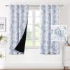 imageHVERSAILTEX 100 Blackout Curtains 84 inch Length 2 Panels Set Cattleya Floral Printed Drapes Leah Floral Thermal Curtains for Bedroom with Black Liner Sound Proof Curtains Grey and TaupeCamelliastone Blue