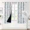 imageHVERSAILTEX 100 Blackout Curtains 84 inch Length 2 Panels Set Cattleya Floral Printed Drapes Leah Floral Thermal Curtains for Bedroom with Black Liner Sound Proof Curtains Grey and TaupeCamelliaolive
