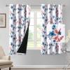 imageHVERSAILTEX 100 Blackout Curtains 84 inch Length 2 Panels Set Cattleya Floral Printed Drapes Leah Floral Thermal Curtains for Bedroom with Black Liner Sound Proof Curtains Grey and TaupeCattleya  Stone BlueCoral
