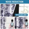 imageHVERSAILTEX 100 Blackout Curtains 84 inch Length 2 Panels Set Cattleya Floral Printed Drapes Leah Floral Thermal Curtains for Bedroom with Black Liner Sound Proof Curtains Grey and TaupePaisley  Navy