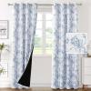 imageHVERSAILTEX 100 Blackout Curtains 84 inch Length 2 Panels Set Cattleya Floral Printed Drapes Leah Floral Thermal Curtains for Bedroom with Black Liner Sound Proof Curtains Grey and TaupeCamelliastone Blue