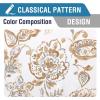 imageHVERSAILTEX 100 Blackout Curtains 84 inch Length 2 Panels Set Cattleya Floral Printed Drapes Leah Floral Thermal Curtains for Bedroom with Black Liner Sound Proof Curtains Grey and TaupePaisley  Taupe