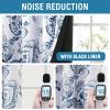 imageHVERSAILTEX 100 Blackout Curtains 84 inch Length 2 Panels Set Cattleya Floral Printed Drapes Leah Floral Thermal Curtains for Bedroom with Black Liner Sound Proof Curtains Grey and TaupePaisley  Stone Blue