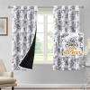 imageHVERSAILTEX 100 Blackout Curtains 84 inch Length 2 Panels Set Cattleya Floral Printed Drapes Leah Floral Thermal Curtains for Bedroom with Black Liner Sound Proof Curtains Grey and TaupePaisley  Grey