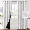 imageHVERSAILTEX 100 Blackout Curtains 84 inch Length 2 Panels Set Cattleya Floral Printed Drapes Leah Floral Thermal Curtains for Bedroom with Black Liner Sound Proof Curtains Grey and TaupeCamelliataupe