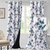 imageHVERSAILTEX 100 Blackout Curtains 84 inch Length 2 Panels Set Cattleya Floral Printed Drapes Leah Floral Thermal Curtains for Bedroom with Black Liner Sound Proof Curtains Grey and TaupeCattleya  GreyTeal