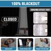imageHVERSAILTEX 100 Blackout Curtains 84 inch Length 2 Panels Set Cattleya Floral Printed Drapes Leah Floral Thermal Curtains for Bedroom with Black Liner Sound Proof Curtains Grey and TaupeCamelliataupe