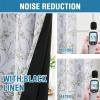 imageHVERSAILTEX 100 Blackout Curtains 84 inch Length 2 Panels Set Cattleya Floral Printed Drapes Leah Floral Thermal Curtains for Bedroom with Black Liner Sound Proof Curtains Grey and TaupeCamelliaolive