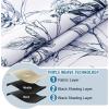 imageHVERSAILTEX 100 Blackout Curtains 84 inch Length 2 Panels Set Cattleya Floral Printed Drapes Leah Floral Thermal Curtains for Bedroom with Black Liner Sound Proof Curtains Grey and TaupeCamellianavy