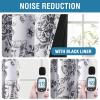 imageHVERSAILTEX 100 Blackout Curtains 84 inch Length 2 Panels Set Cattleya Floral Printed Drapes Leah Floral Thermal Curtains for Bedroom with Black Liner Sound Proof Curtains Grey and TaupePaisley  Grey
