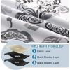 imageHVERSAILTEX 100 Blackout Curtains 84 inch Length 2 Panels Set Cattleya Floral Printed Drapes Leah Floral Thermal Curtains for Bedroom with Black Liner Sound Proof Curtains Grey and TaupePaisley  Grey