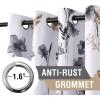 imageHVERSAILTEX 100 Blackout Curtains 84 inch Length 2 Panels Set Cattleya Floral Printed Drapes Leah Floral Thermal Curtains for Bedroom with Black Liner Sound Proof Curtains Grey and TaupeCattleya  GreyTaupe