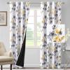 imageHVERSAILTEX 100 Blackout Curtains 84 inch Length 2 Panels Set Cattleya Floral Printed Drapes Leah Floral Thermal Curtains for Bedroom with Black Liner Sound Proof Curtains Grey and TaupeCattleya  GreyYellow
