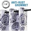 imageHVERSAILTEX 100 Blackout Curtains 84 inch Length 2 Panels Set Cattleya Floral Printed Drapes Leah Floral Thermal Curtains for Bedroom with Black Liner Sound Proof Curtains Grey and TaupePaisley  Navy