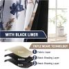 imageHVERSAILTEX 100 Blackout Curtains 84 inch Length 2 Panels Set Cattleya Floral Printed Drapes Leah Floral Thermal Curtains for Bedroom with Black Liner Sound Proof Curtains Grey and TaupeCattleya  NavyTaupe