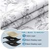 imageHVERSAILTEX 100 Blackout Curtains 84 inch Length 2 Panels Set Cattleya Floral Printed Drapes Leah Floral Thermal Curtains for Bedroom with Black Liner Sound Proof Curtains Grey and TaupeCamelliagrey