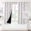 imageHVERSAILTEX 100 Blackout Curtains 84 inch Length 2 Panels Set Cattleya Floral Printed Drapes Leah Floral Thermal Curtains for Bedroom with Black Liner Sound Proof Curtains Grey and TaupeCamelliataupe