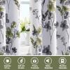 imageHVERSAILTEX 100 Blackout Curtains 84 inch Length 2 Panels Set Cattleya Floral Printed Drapes Leah Floral Thermal Curtains for Bedroom with Black Liner Sound Proof Curtains Grey and TaupeCattleya  GreyOlive