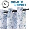 imageHVERSAILTEX 100 Blackout Curtains 84 inch Length 2 Panels Set Cattleya Floral Printed Drapes Leah Floral Thermal Curtains for Bedroom with Black Liner Sound Proof Curtains Grey and TaupeCamelliastone Blue