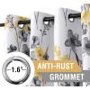 imageHVERSAILTEX 100 Blackout Curtains 84 inch Length 2 Panels Set Cattleya Floral Printed Drapes Leah Floral Thermal Curtains for Bedroom with Black Liner Sound Proof Curtains Grey and TaupeCattleya  GreyYellow