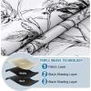 imageHVERSAILTEX 100 Blackout Curtains 84 inch Length 2 Panels Set Cattleya Floral Printed Drapes Leah Floral Thermal Curtains for Bedroom with Black Liner Sound Proof Curtains Grey and TaupeCamelliablack