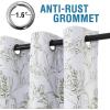 imageHVERSAILTEX 100 Blackout Curtains 84 inch Length 2 Panels Set Cattleya Floral Printed Drapes Leah Floral Thermal Curtains for Bedroom with Black Liner Sound Proof Curtains Grey and TaupeCamelliaolive