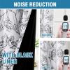 imageHVERSAILTEX 100 Blackout Curtains 84 inch Length 2 Panels Set Cattleya Floral Printed Drapes Leah Floral Thermal Curtains for Bedroom with Black Liner Sound Proof Curtains Grey and TaupeCamelliablack