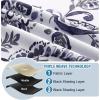 imageHVERSAILTEX 100 Blackout Curtains 84 inch Length 2 Panels Set Cattleya Floral Printed Drapes Leah Floral Thermal Curtains for Bedroom with Black Liner Sound Proof Curtains Grey and TaupePaisley  Navy