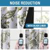 imageHVERSAILTEX 100 Blackout Curtains 84 inch Length 2 Panels Set Cattleya Floral Printed Drapes Leah Floral Thermal Curtains for Bedroom with Black Liner Sound Proof Curtains Grey and TaupePaisley  Olive