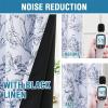 imageHVERSAILTEX 100 Blackout Curtains 84 inch Length 2 Panels Set Cattleya Floral Printed Drapes Leah Floral Thermal Curtains for Bedroom with Black Liner Sound Proof Curtains Grey and TaupeCamellianavy