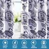 imageHVERSAILTEX 100 Blackout Curtains 84 inch Length 2 Panels Set Cattleya Floral Printed Drapes Leah Floral Thermal Curtains for Bedroom with Black Liner Sound Proof Curtains Grey and TaupePaisley  Navy