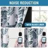 imageHVERSAILTEX 100 Blackout Curtains 84 inch Length 2 Panels Set Cattleya Floral Printed Drapes Leah Floral Thermal Curtains for Bedroom with Black Liner Sound Proof Curtains Grey and TaupePaisley  Teal