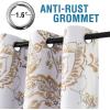 imageHVERSAILTEX 100 Blackout Curtains 84 inch Length 2 Panels Set Cattleya Floral Printed Drapes Leah Floral Thermal Curtains for Bedroom with Black Liner Sound Proof Curtains Grey and TaupePaisley  Taupe