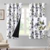 imageHVERSAILTEX 100 Blackout Curtains 84 inch Length 2 Panels Set Cattleya Floral Printed Drapes Leah Floral Thermal Curtains for Bedroom with Black Liner Sound Proof Curtains Grey and TaupeCattleya  GreyOlive