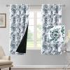 imageHVERSAILTEX 100 Blackout Curtains 84 inch Length 2 Panels Set Cattleya Floral Printed Drapes Leah Floral Thermal Curtains for Bedroom with Black Liner Sound Proof Curtains Grey and TaupePaisley  Teal