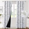imageHVERSAILTEX 100 Blackout Curtains 84 inch Length 2 Panels Set Cattleya Floral Printed Drapes Leah Floral Thermal Curtains for Bedroom with Black Liner Sound Proof Curtains Grey and TaupeCamelliaolive
