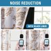 imageHVERSAILTEX 100 Blackout Curtains 84 inch Length 2 Panels Set Cattleya Floral Printed Drapes Leah Floral Thermal Curtains for Bedroom with Black Liner Sound Proof Curtains Grey and TaupePaisley  Taupe
