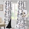 imageHVERSAILTEX 100 Blackout Curtains 84 inch Length 2 Panels Set Cattleya Floral Printed Drapes Leah Floral Thermal Curtains for Bedroom with Black Liner Sound Proof Curtains Grey and TaupeCattleya  GreyTaupe