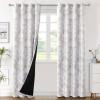 imageHVERSAILTEX 100 Blackout Curtains 84 inch Length 2 Panels Set Cattleya Floral Printed Drapes Leah Floral Thermal Curtains for Bedroom with Black Liner Sound Proof Curtains Grey and TaupeCamelliataupe