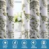 imageHVERSAILTEX 100 Blackout Curtains 84 inch Length 2 Panels Set Cattleya Floral Printed Drapes Leah Floral Thermal Curtains for Bedroom with Black Liner Sound Proof Curtains Grey and TaupePaisley  Olive
