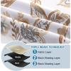 imageHVERSAILTEX 100 Blackout Curtains 84 inch Length 2 Panels Set Cattleya Floral Printed Drapes Leah Floral Thermal Curtains for Bedroom with Black Liner Sound Proof Curtains Grey and TaupePaisley  Taupe