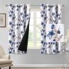 imageHVERSAILTEX 100 Blackout Curtains 84 inch Length 2 Panels Set Cattleya Floral Printed Drapes Leah Floral Thermal Curtains for Bedroom with Black Liner Sound Proof Curtains Grey and TaupeCattleya  NavyTaupe